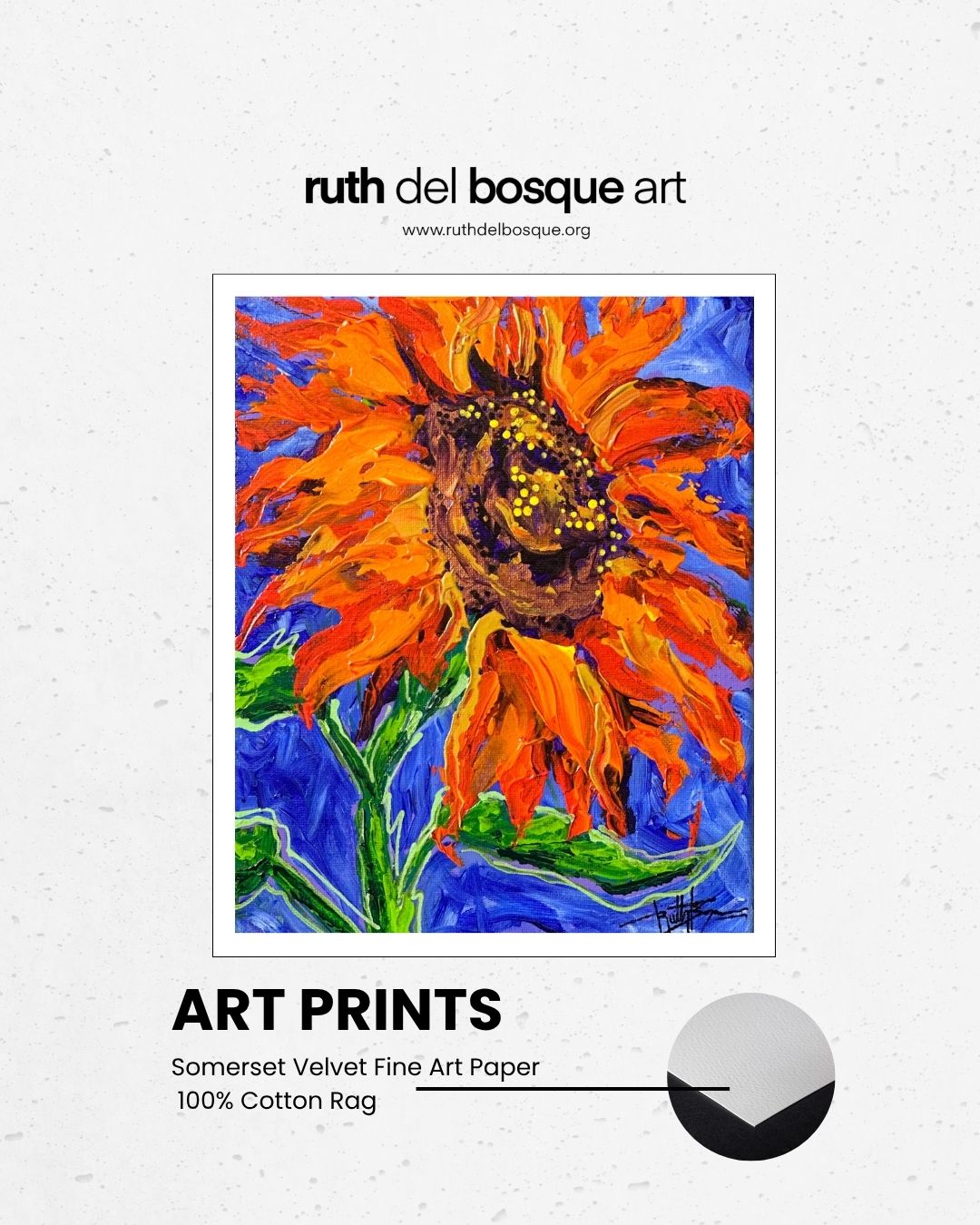 Orange Sunflower - Print 11x14