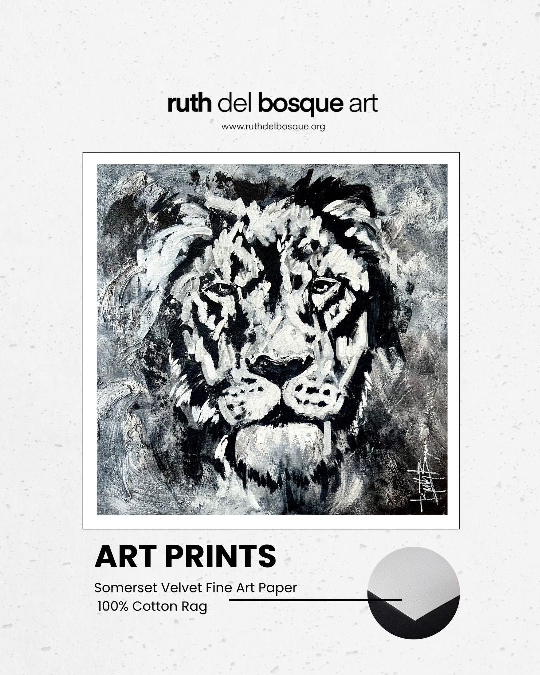 White Lion - Print 10x10