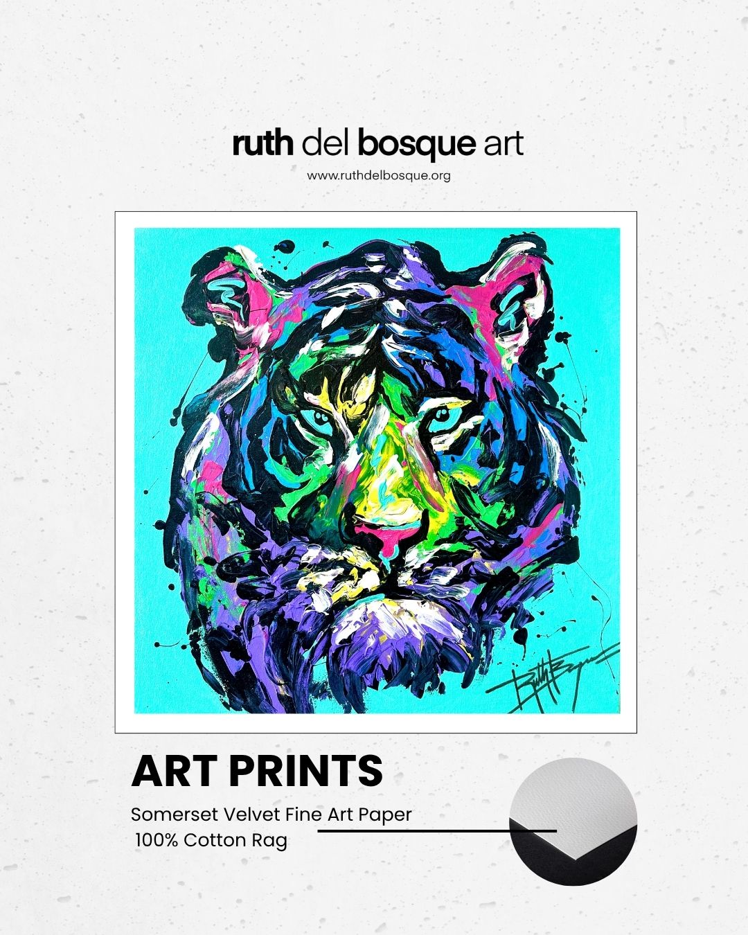 Tiger - Print 20x20
